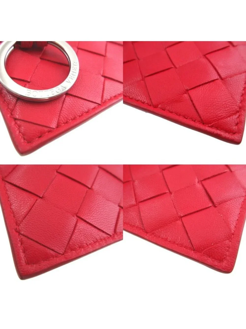 Bottega Veneta Maxi Intrecciato Leather Red Coin Case